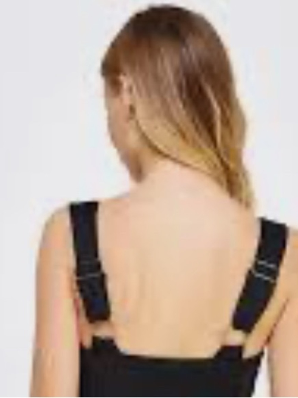 Strut & Bolt Black Mini Dress White Trim Adjustable Straps